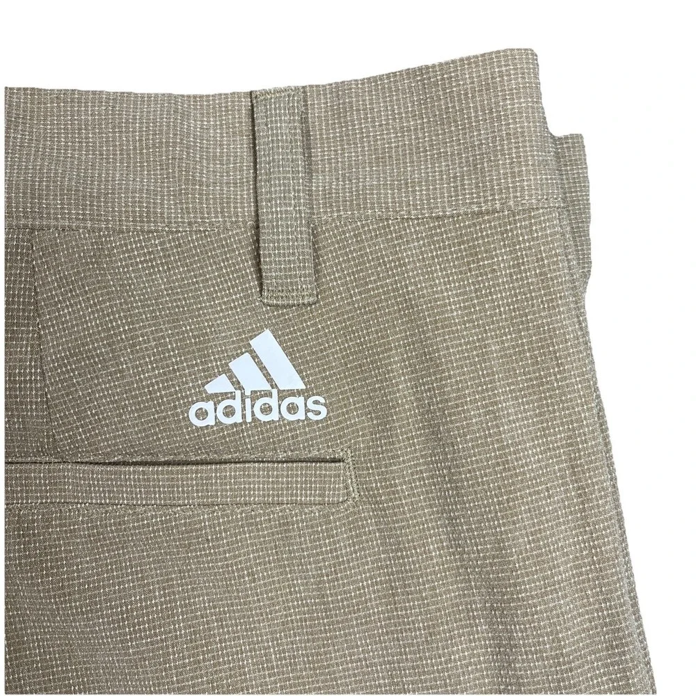 Adidas Aeroready Mens Performance Golf Casual Geometric Beige Tan Shorts 38‎
